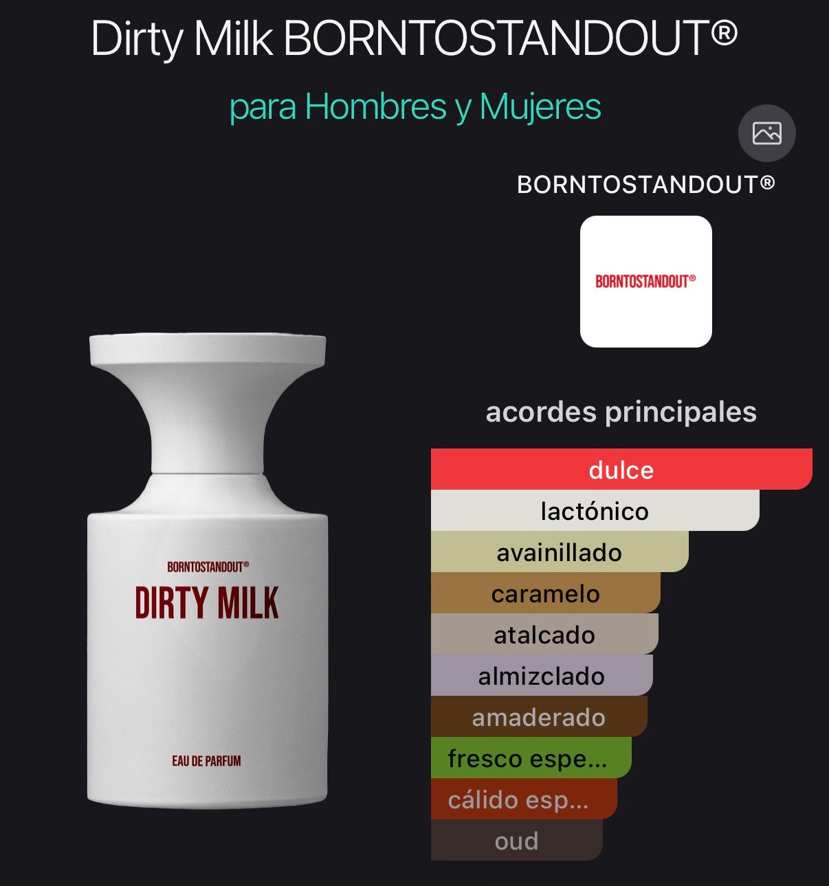 Dirty Milk BORNTOSTANDOUT® Eau de Parfum (Preventa)