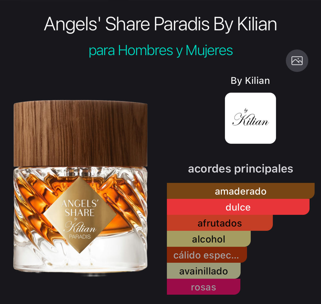 Acordes principales de Angels' Share Paradis de Kilian Paris
