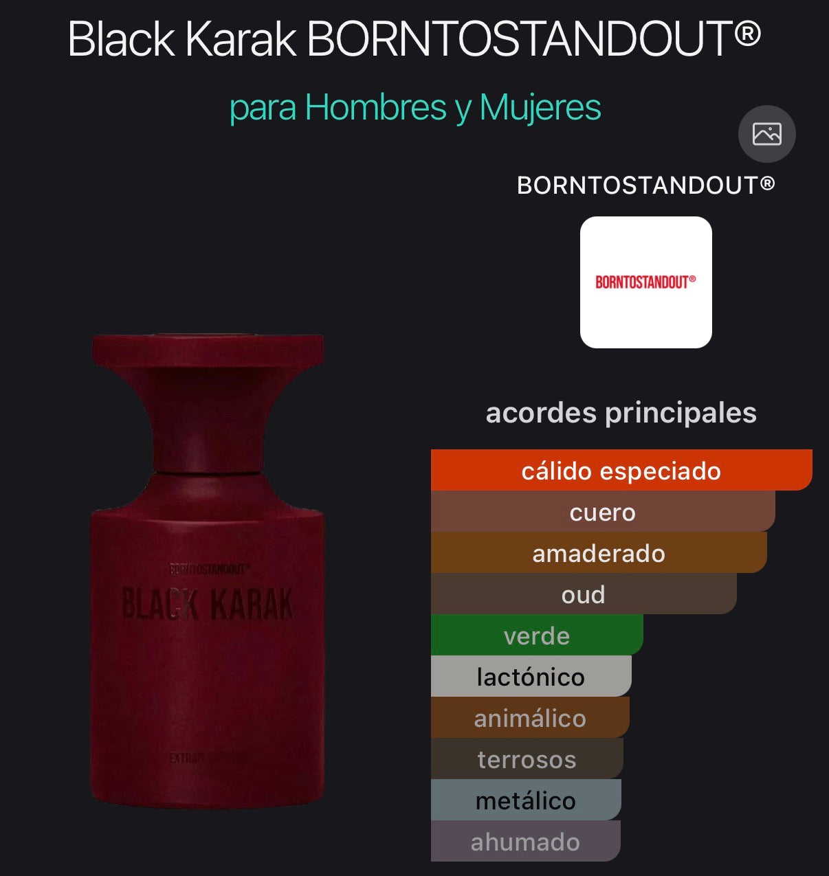 Black Karak BORNTOSTANDOUT® Extrait de Parfum