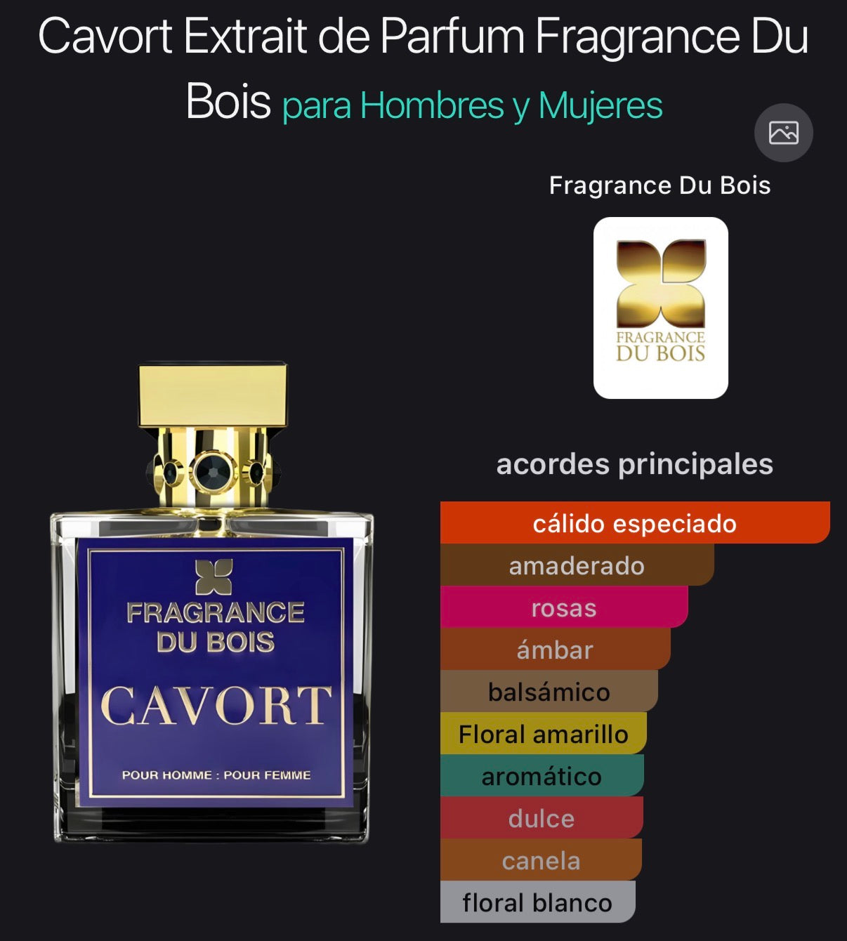Cavort Extrait de Parfum Fragrance du Bois 100 ml (Preventa)