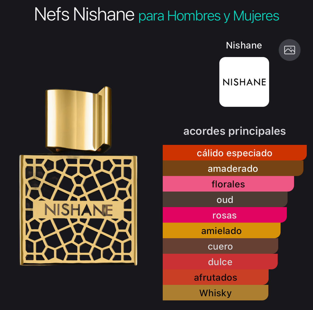 Acordes principales de Nefs de Nishane