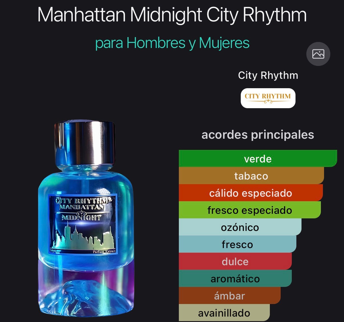 Manhattan Midnight City Rhythm Extrait de Parfum 100 ml