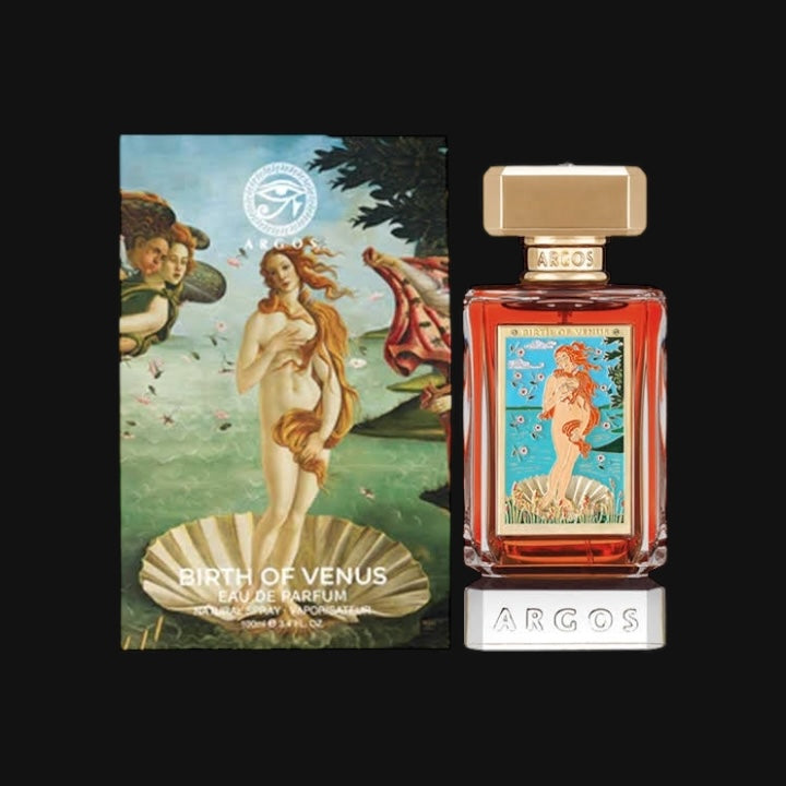 Birth of Venus de Argos con frasco y caja