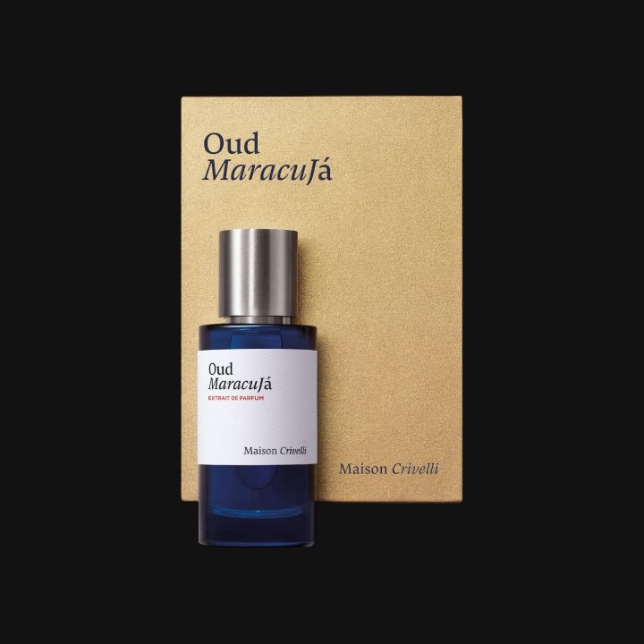 Oud Maracujá de Maison Crivelli con frasco y caja