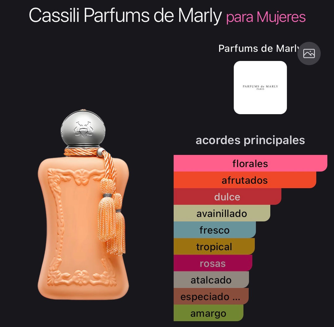 Acordes principales de Cassili de Parfums de Marly