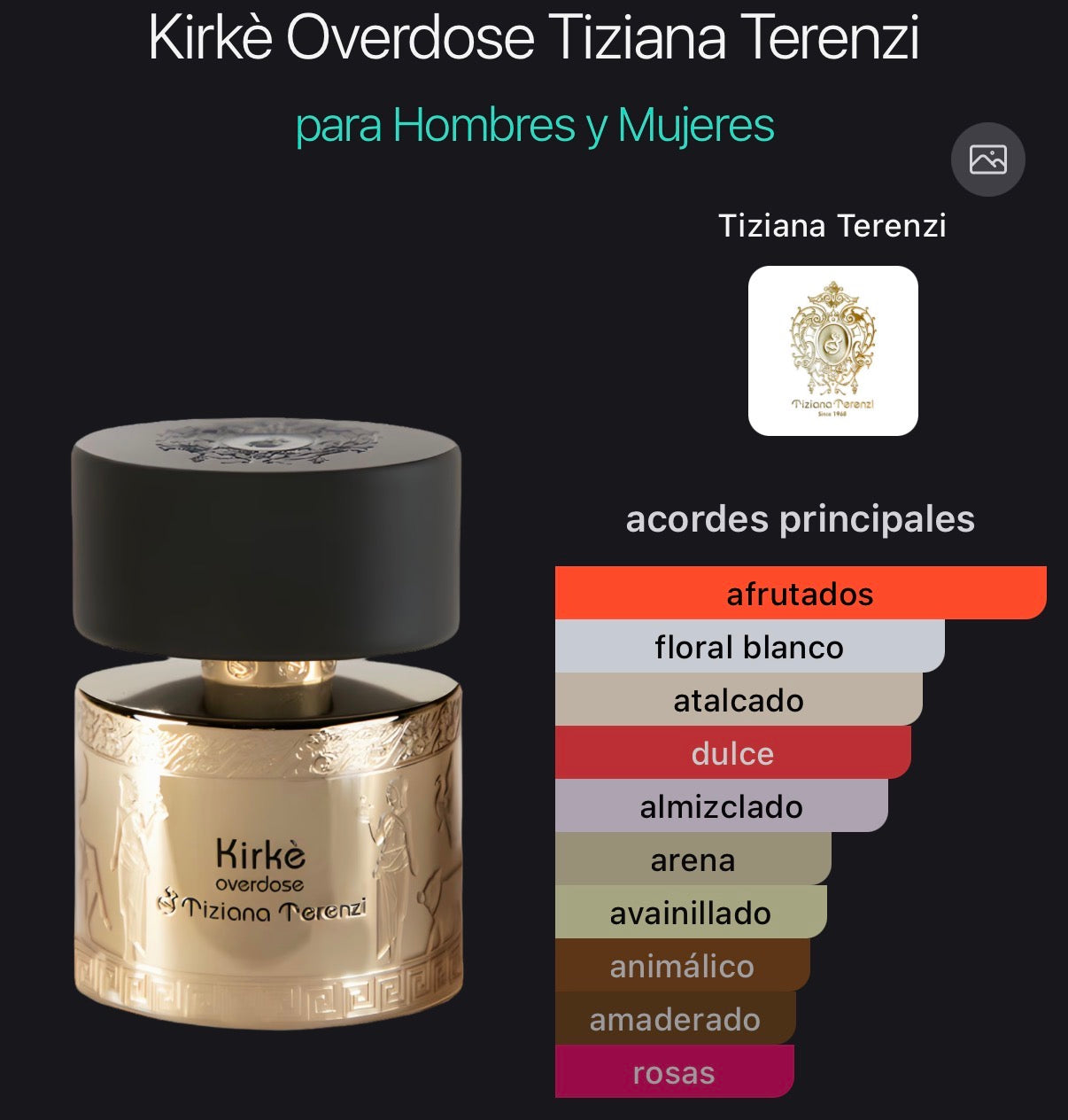 Kirke Overdose Tiziana Terenzi Extrait de Parfum 100 ml (Preventa)