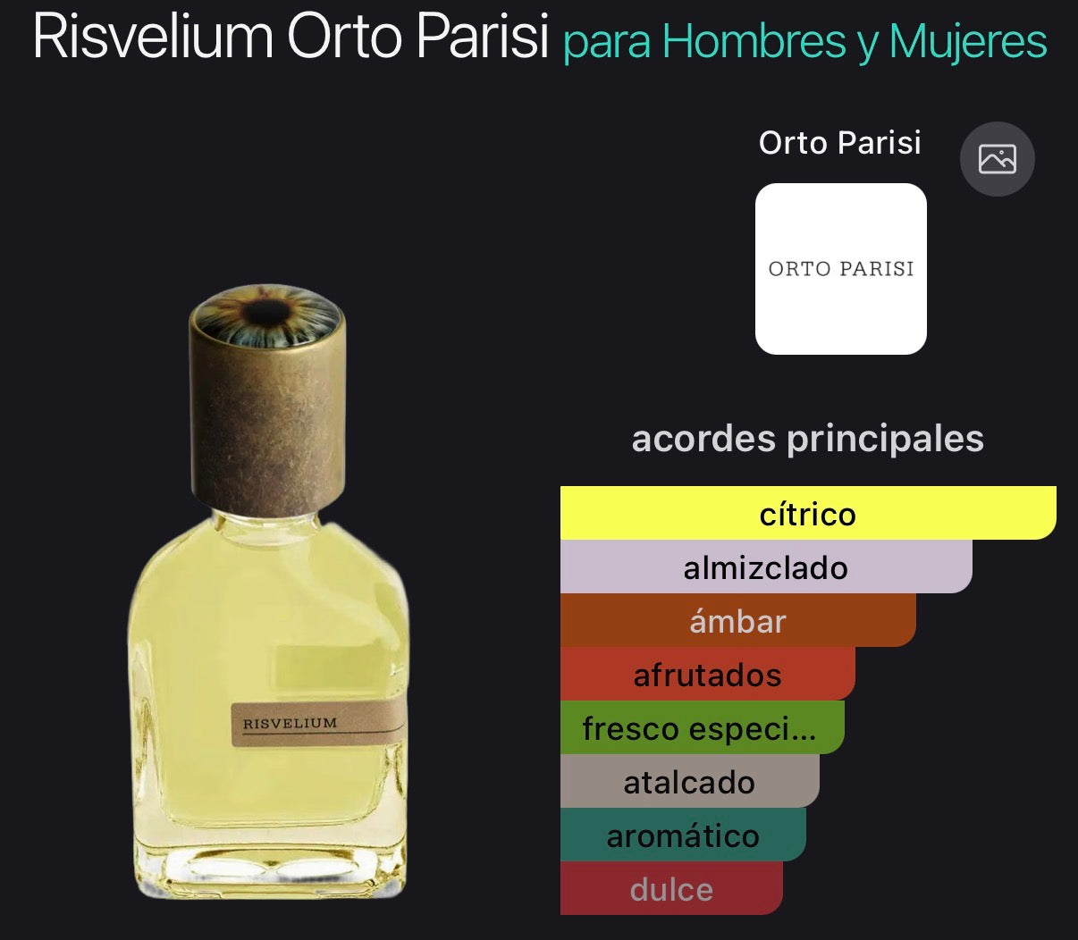 Risvelium Extrait de Parfum Orto Parisi 50 ml
