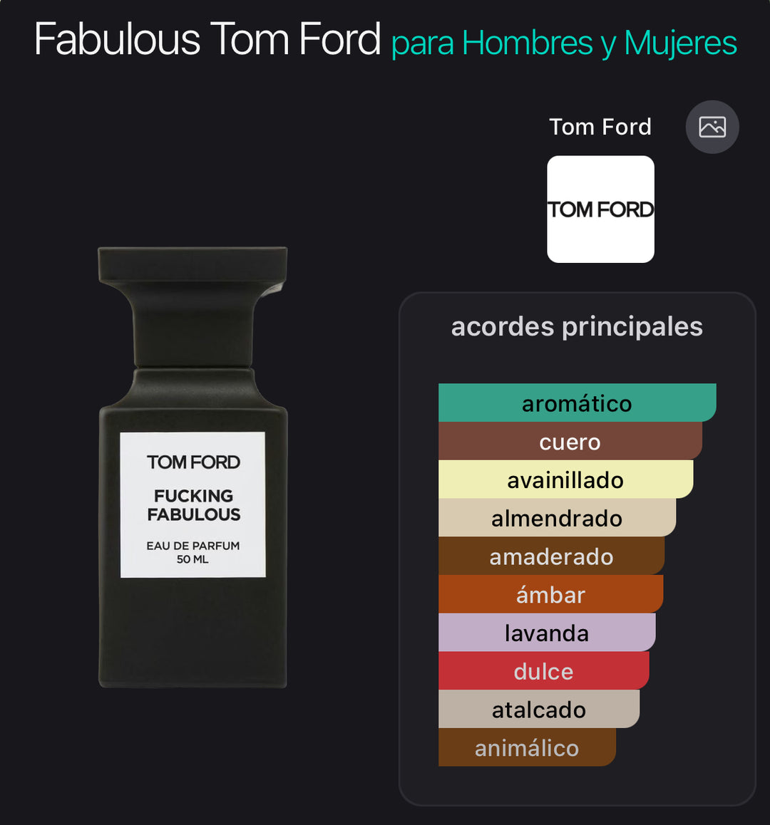 Acordes principales de Fucking Fabulous de Tom Ford