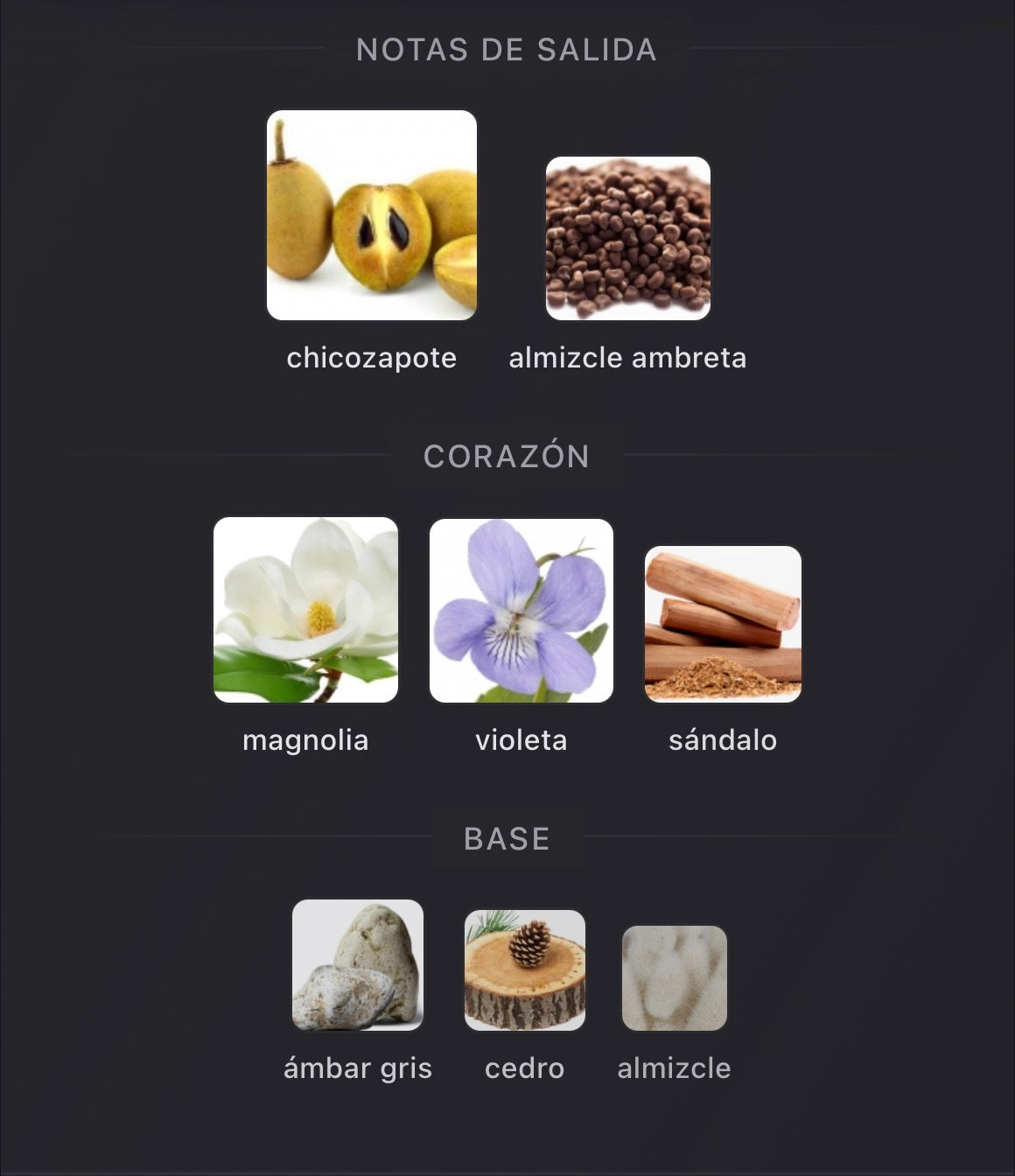 Notas olfativas de Mojave Ghost de Byredo