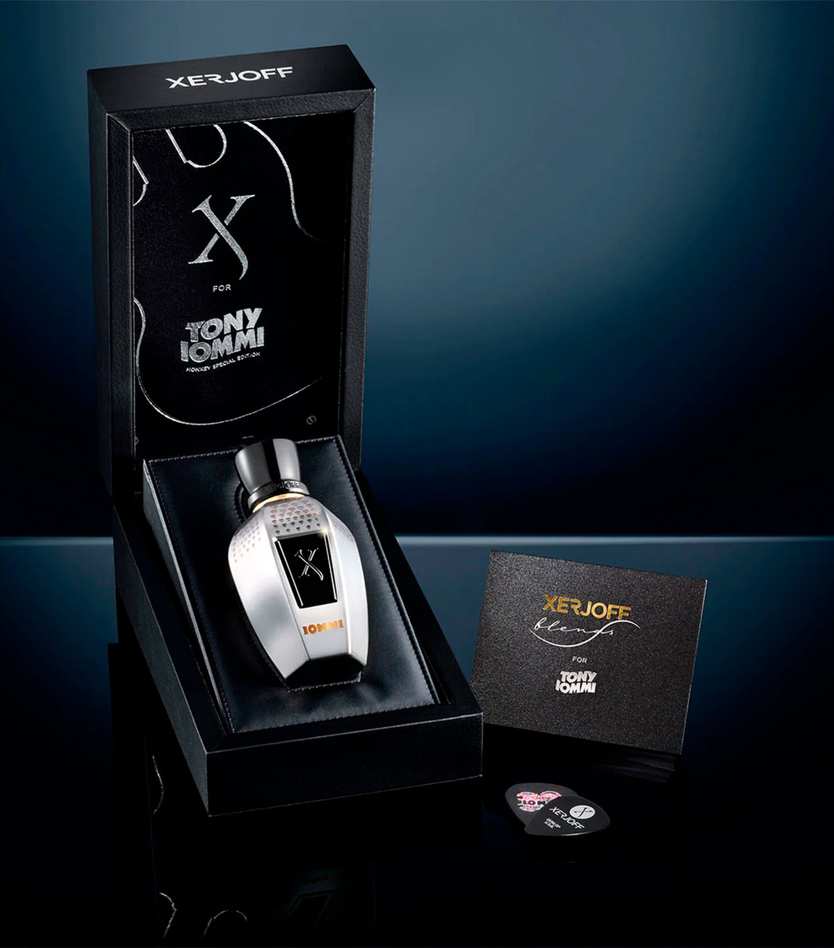 Tony Iommi Monkey Special de Xerjoff en su estuche abierto