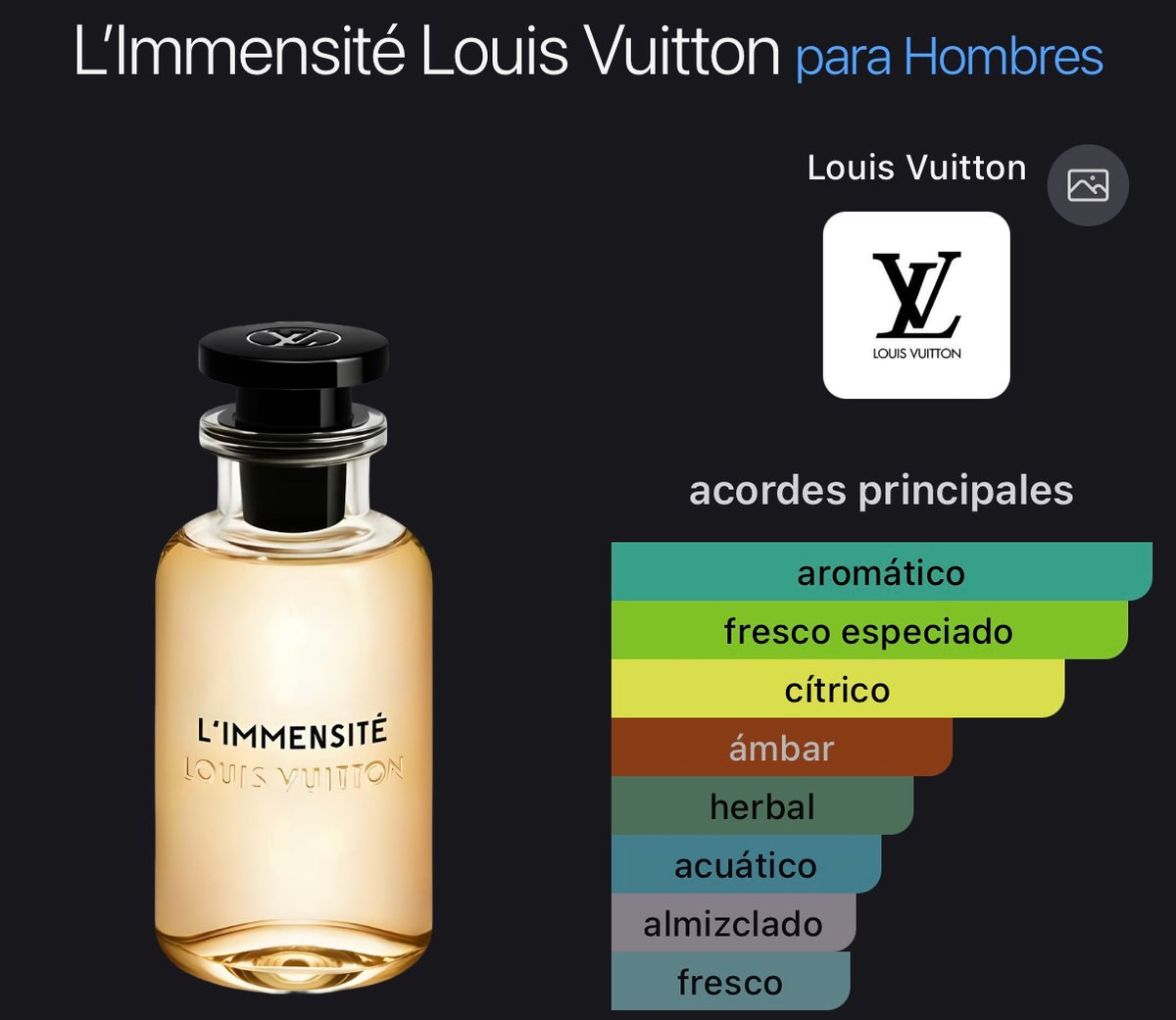 Acordes principales de L'Immensité de Louis Vuitton