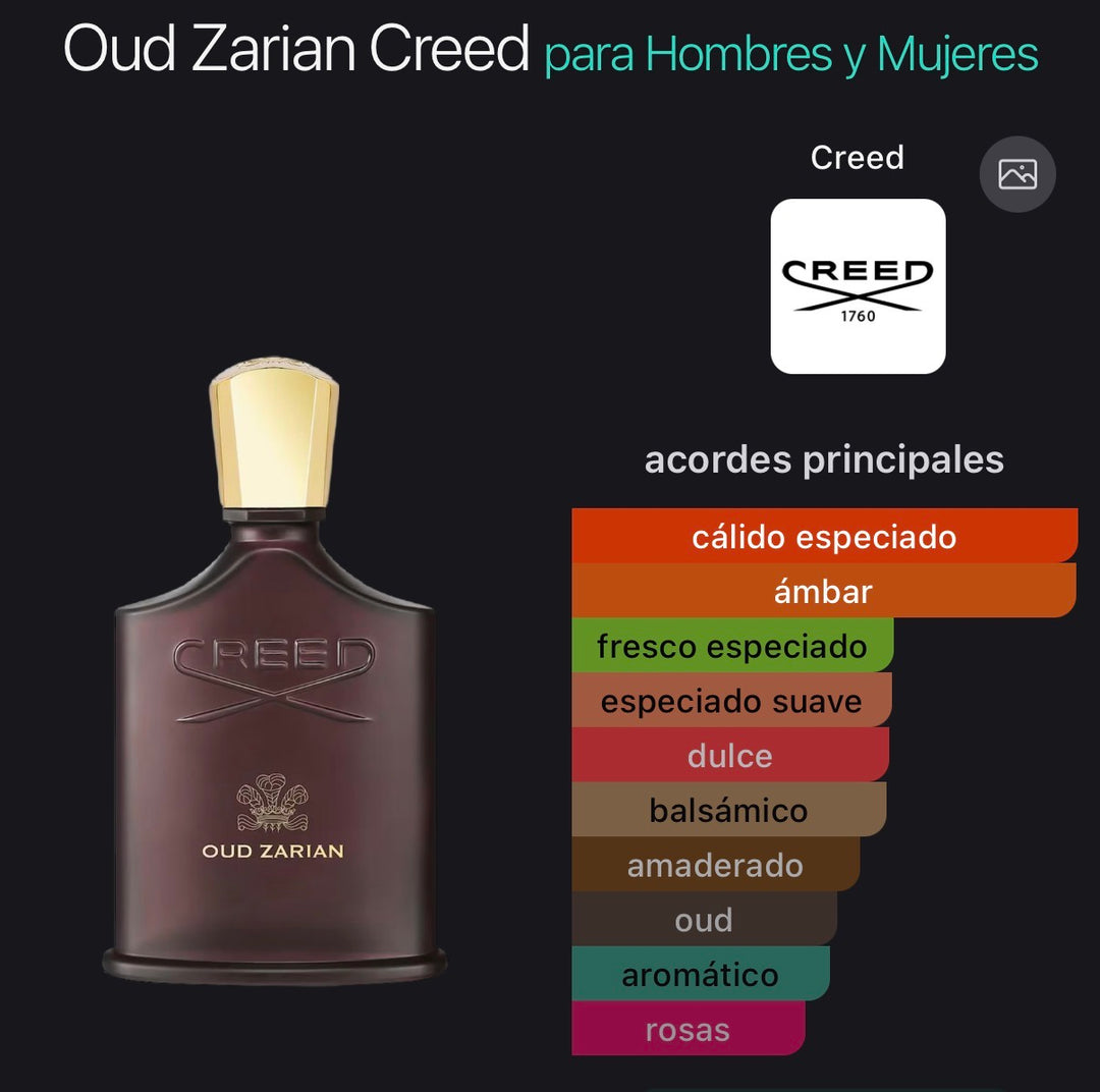 Acordes principales de Oud Zarian de Creed