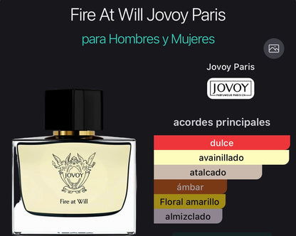 Fire at Will Jovoy Eau de Parfum 75 ml (Preventa)