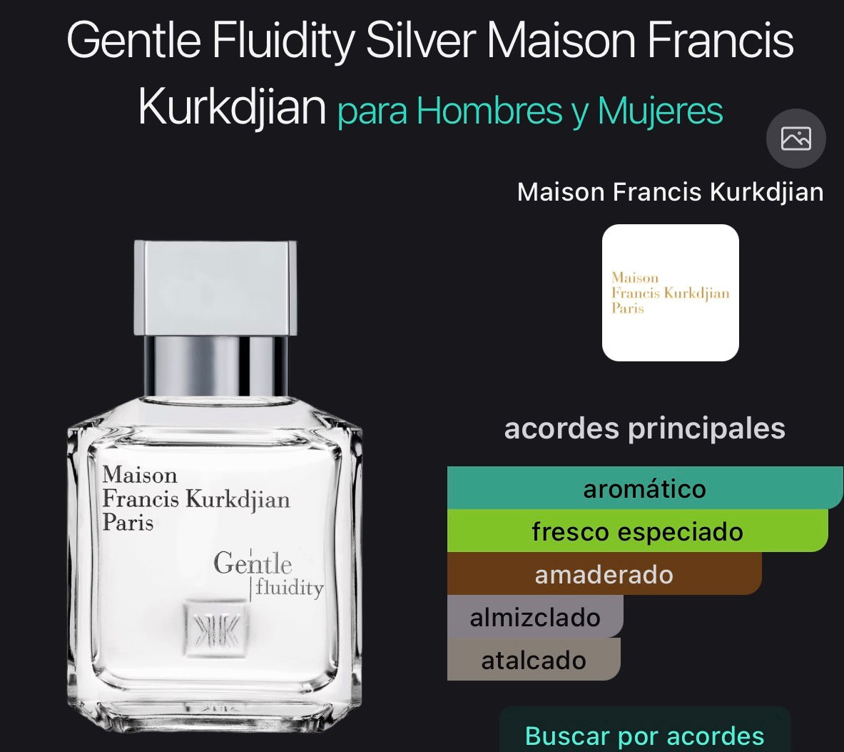 Gentle Fluidity Silver Eau de Parfum Maison Francis Kurkdjian