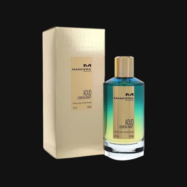 Aoud Lemon Mint de Mancera con frasco y caja