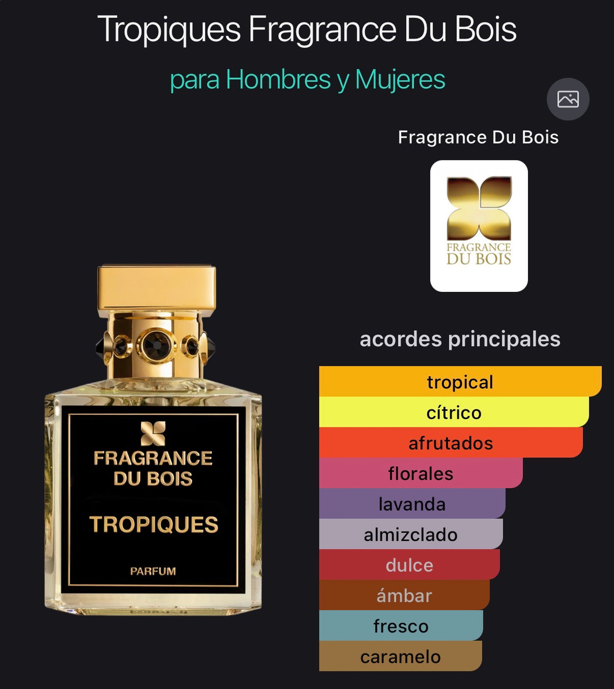 Tropiques Fragrance du Bois Parfum 100 ml (Preventa)