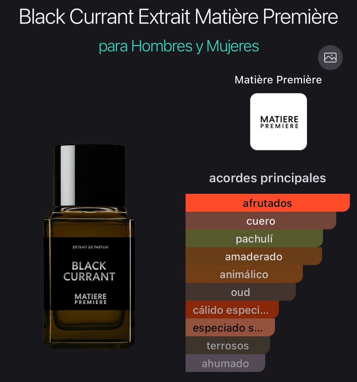 Black Currant Extrait de Parfum Matiere Premiere 100 ml