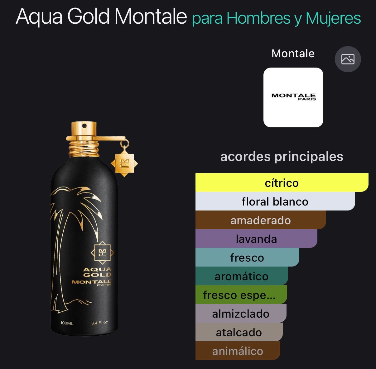 Aqua Gold Montale Eau de Parfum 100 ml (Preventa)