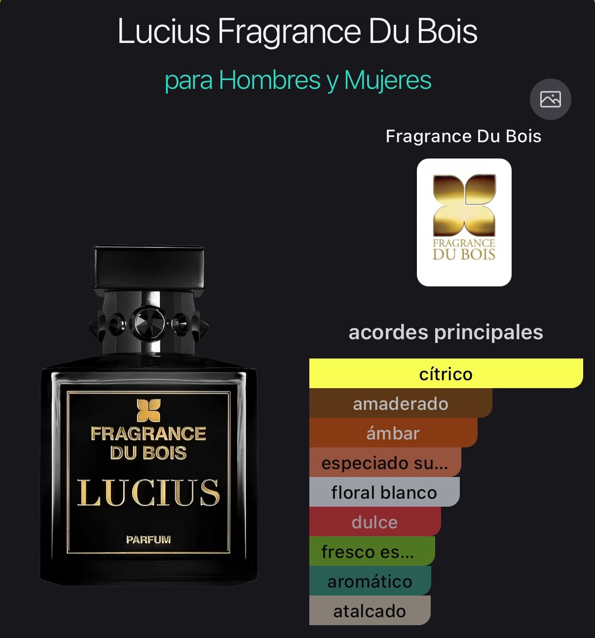 Lucius Fragrance du Bois Parfum 100 ml (Preventa)