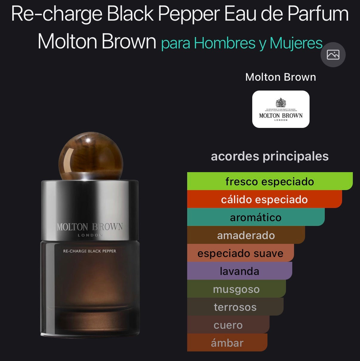 Re-Charge Black Pepper EDP Molton Brown 100 ml (Preventa)