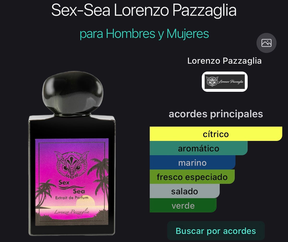 Lorenzo Pazzaglia Sex Sea Extrait de Parfum