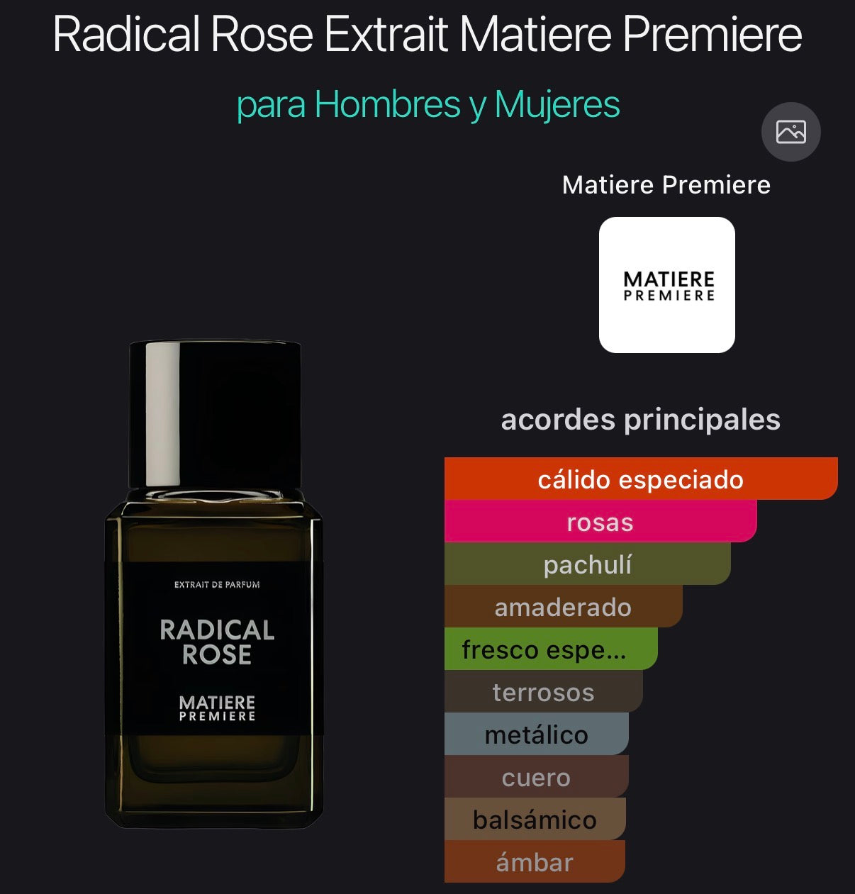 Radical Rose Extrait de Parfum Matiere Premiere 100 ml (Preventa)