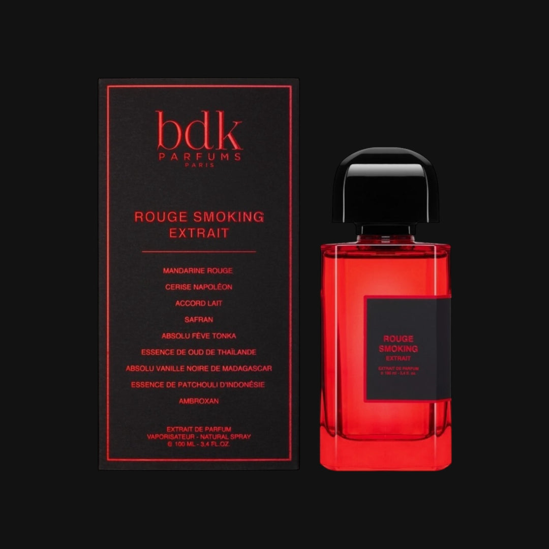 Rouge Smoking Extrait de BDK Parfums con frasco y caja
