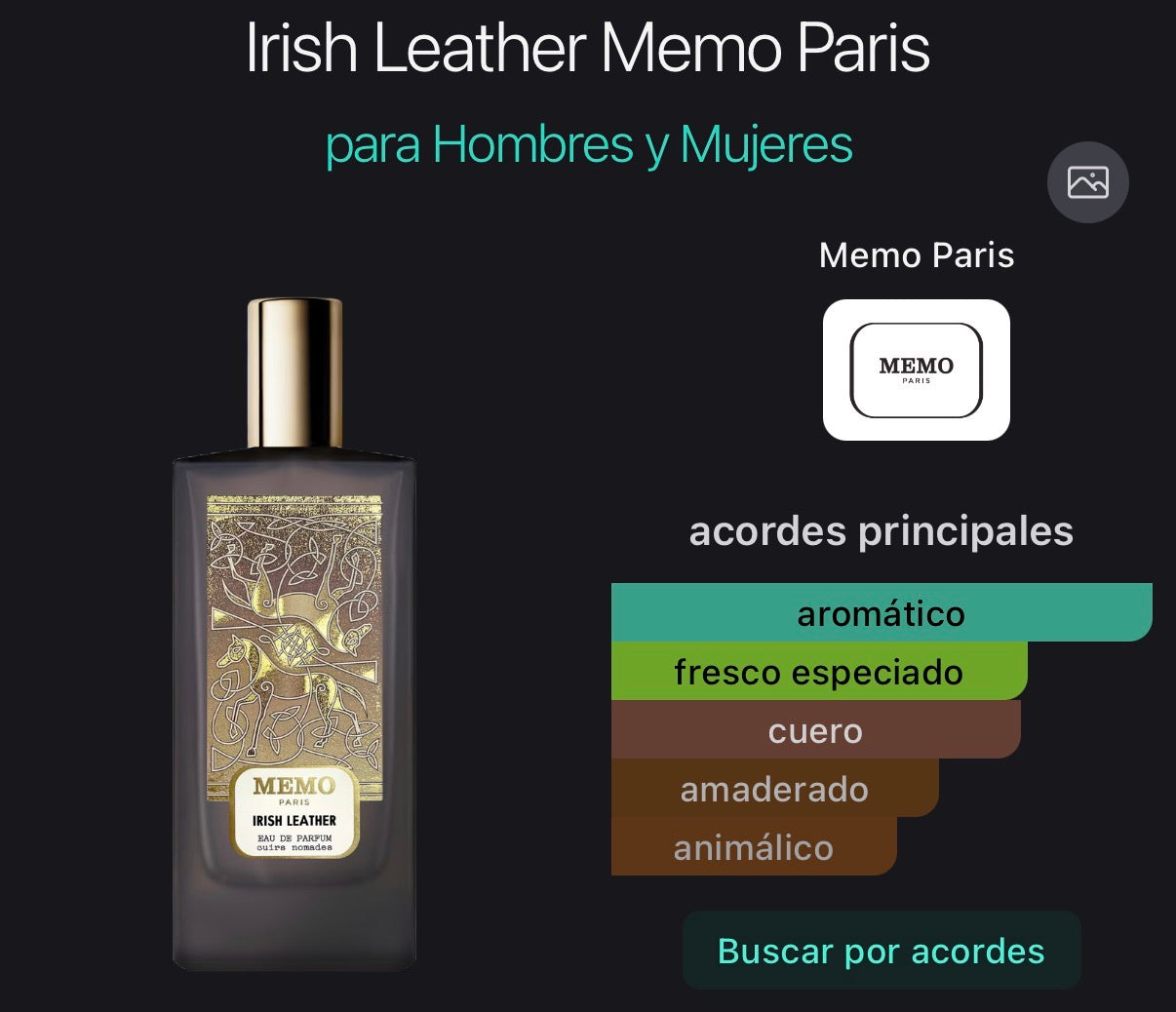 Irish Leather Memo Paris Eau de Parfum 75 ml (Preventa)