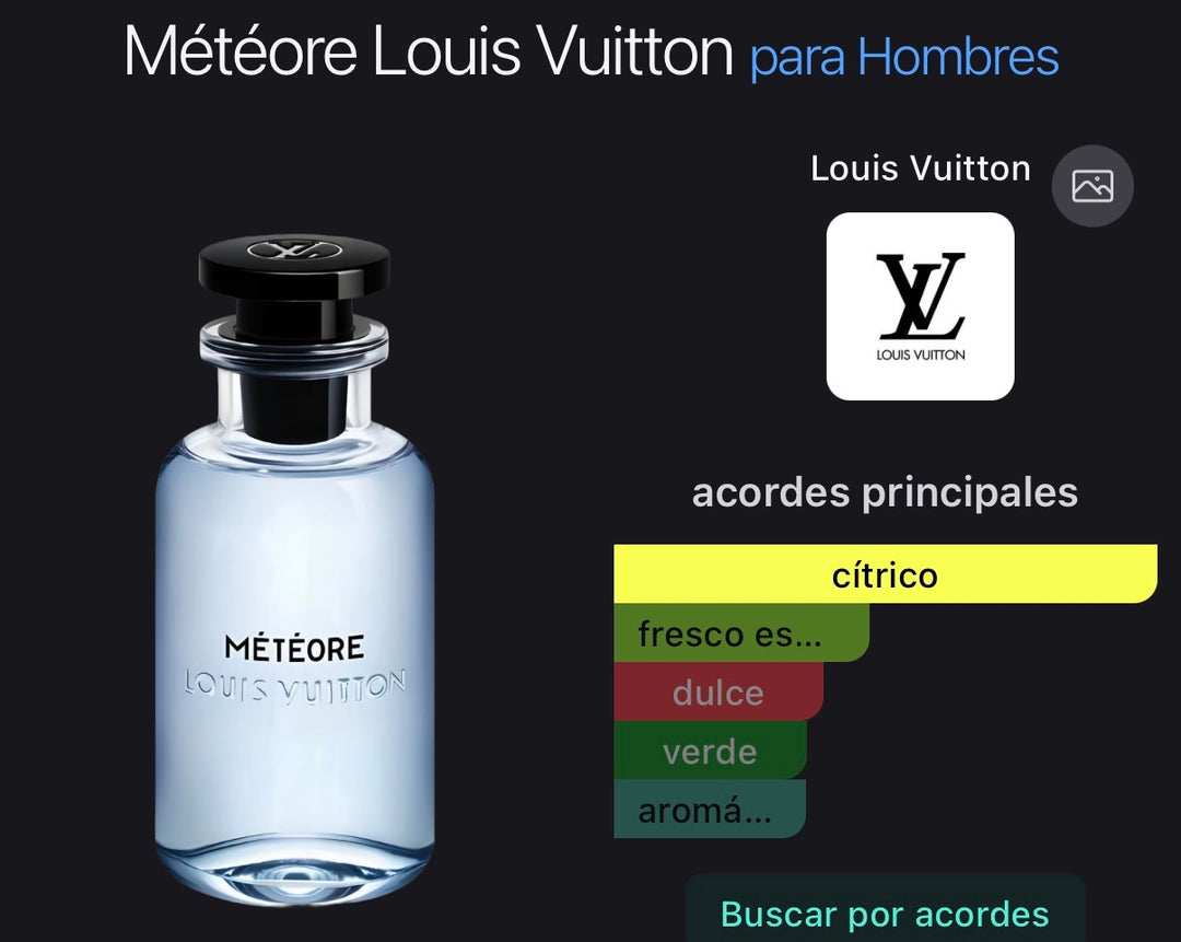 Acordes principales de Météore de Louis Vuitton
