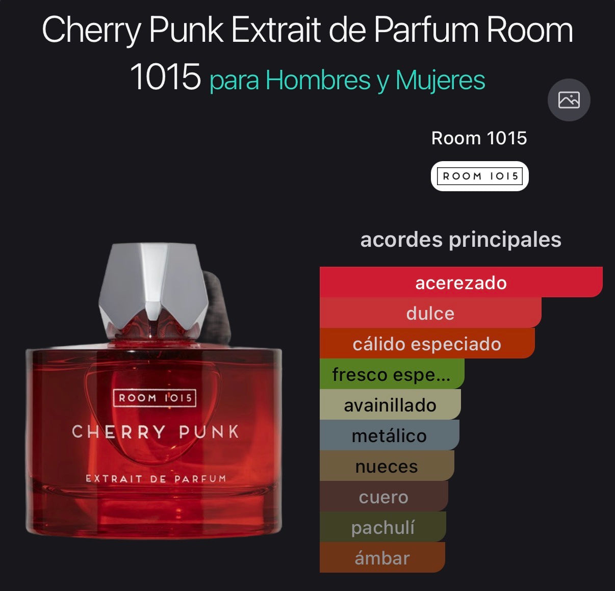 Cherry Punk Extrait de Parfum Room 1015 100 ml (Preventa)