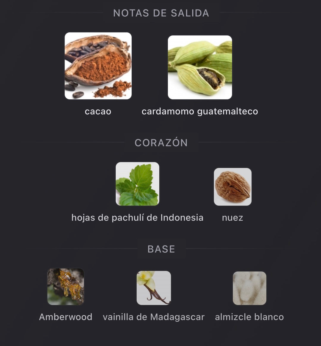 Notas olfativas de Cocoa Kimiya de Atelier des Ors