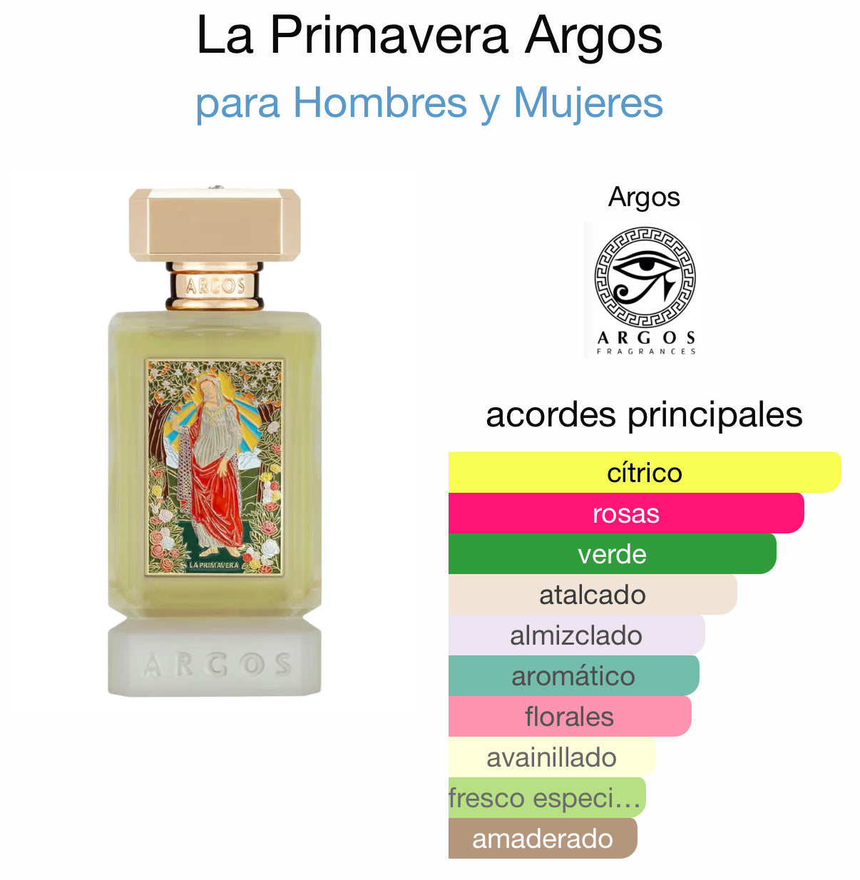 La Primavera Argos Extrait de Parfum 100 ml (Preventa)