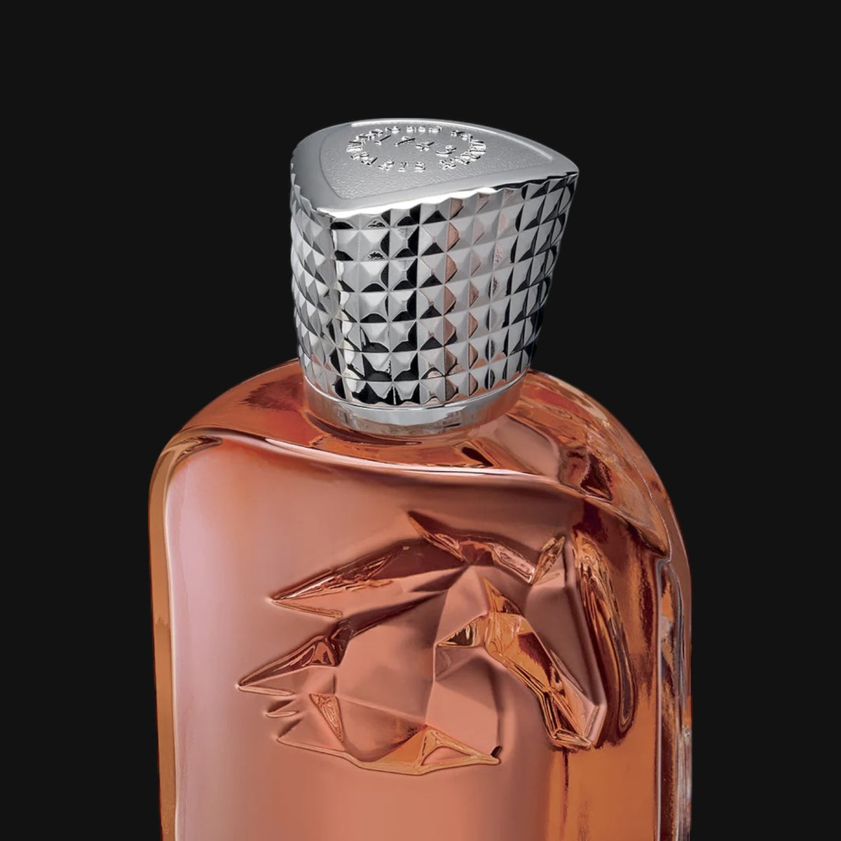 Detalle del frasco de Carios de Parfums de Marly