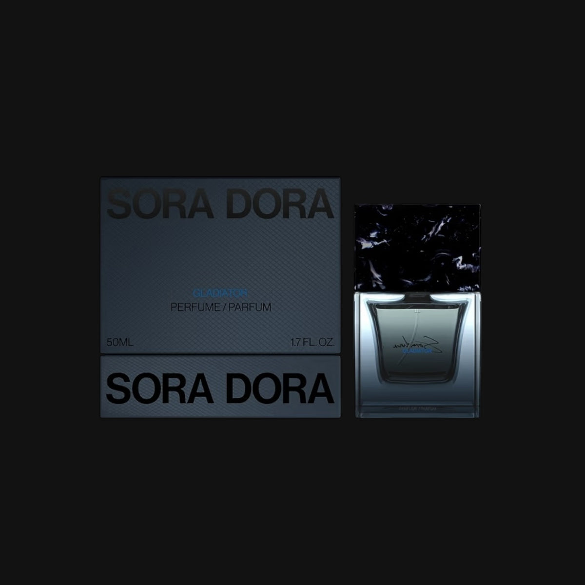 Gladiator de Sora Dora con frasco y caja