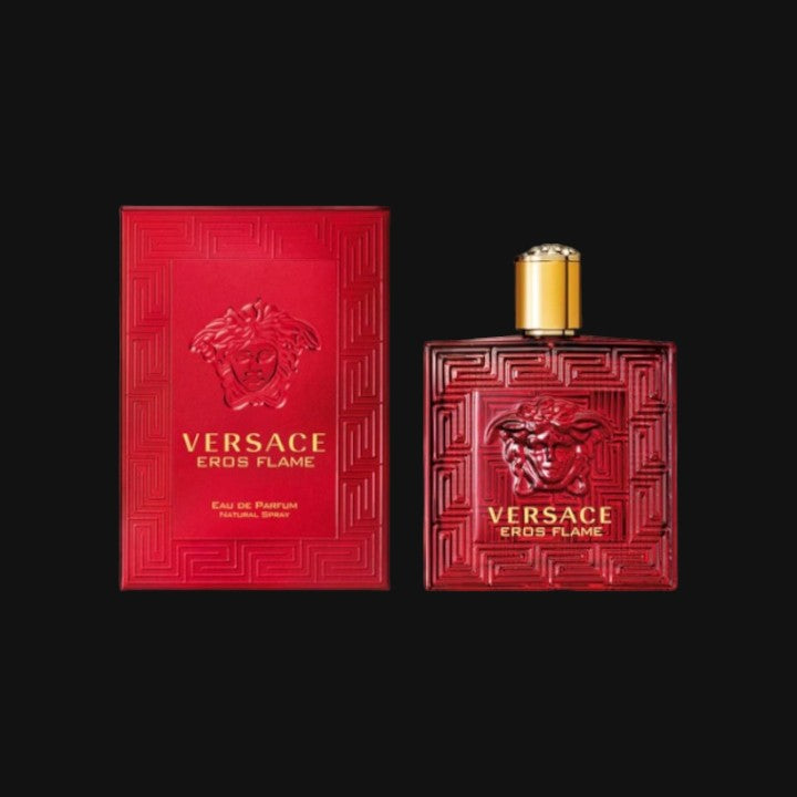 Eros Flame de Versace con frasco y caja