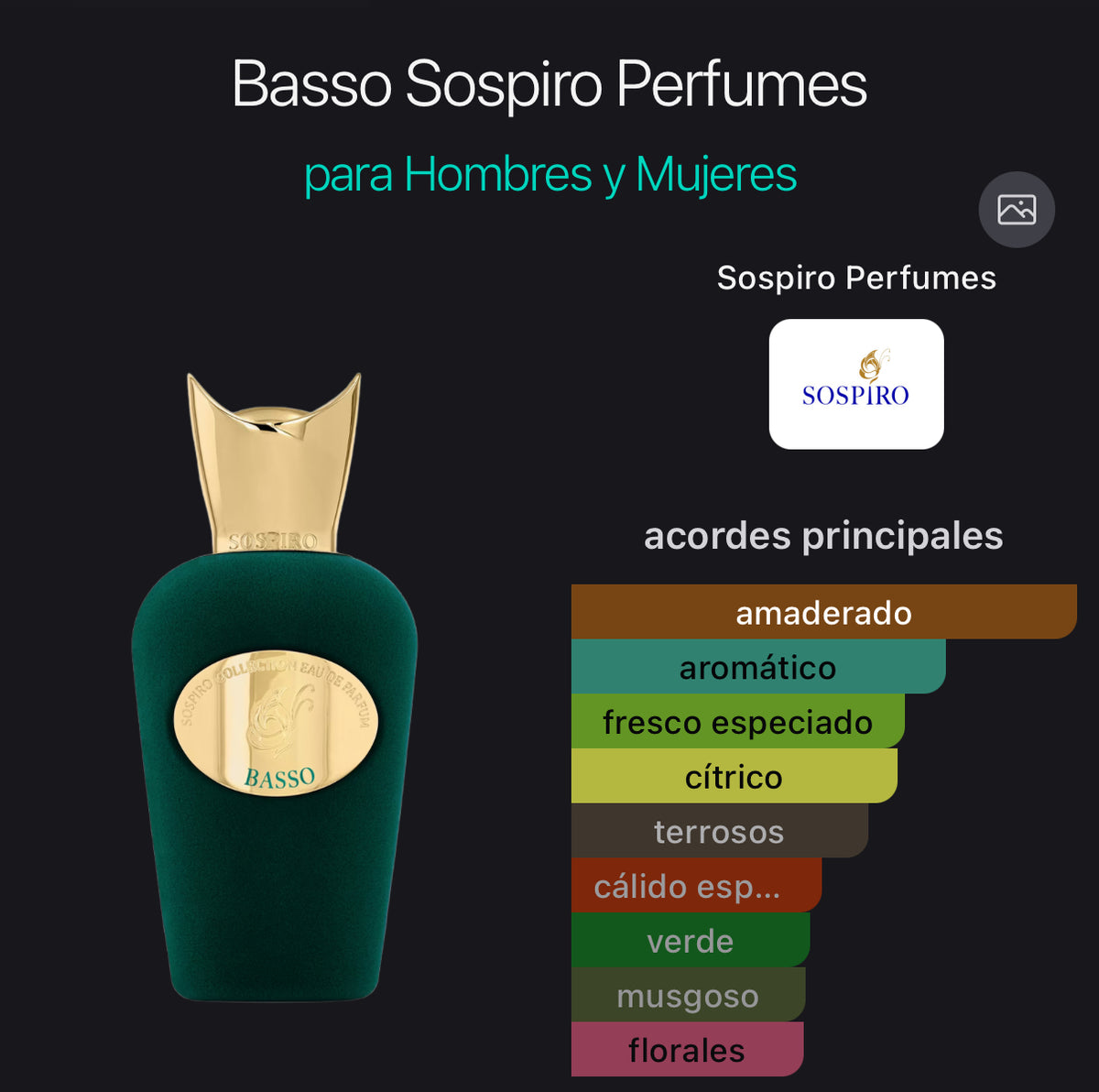 Acordes principales de Basso de Sospiro