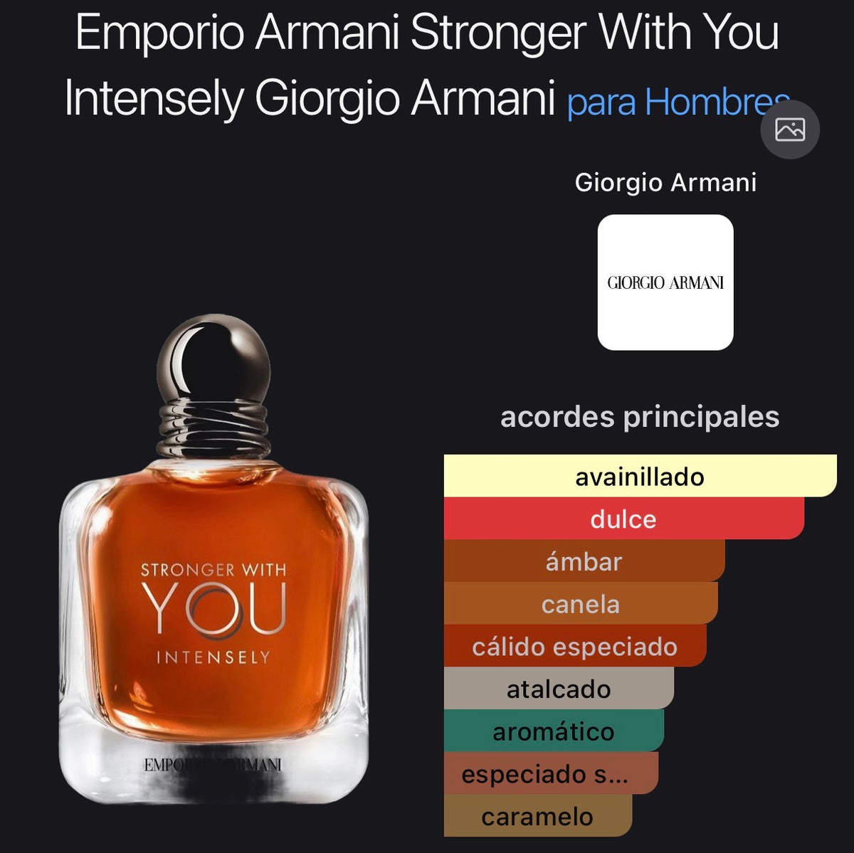 Acordes principales de Stronger With You Intensely de Emporio Armani