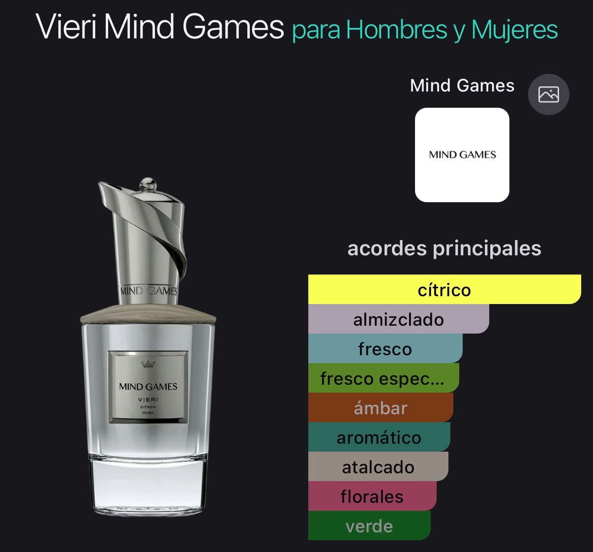 Vieri Mind Games Extrait de Parfum 100 ml (Preventa)