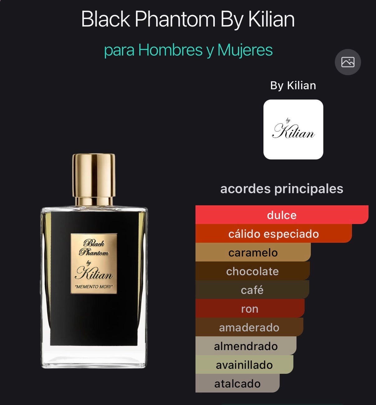 Black Phantom Kilian Eau de Parfum “Memento Mori” 50 ml