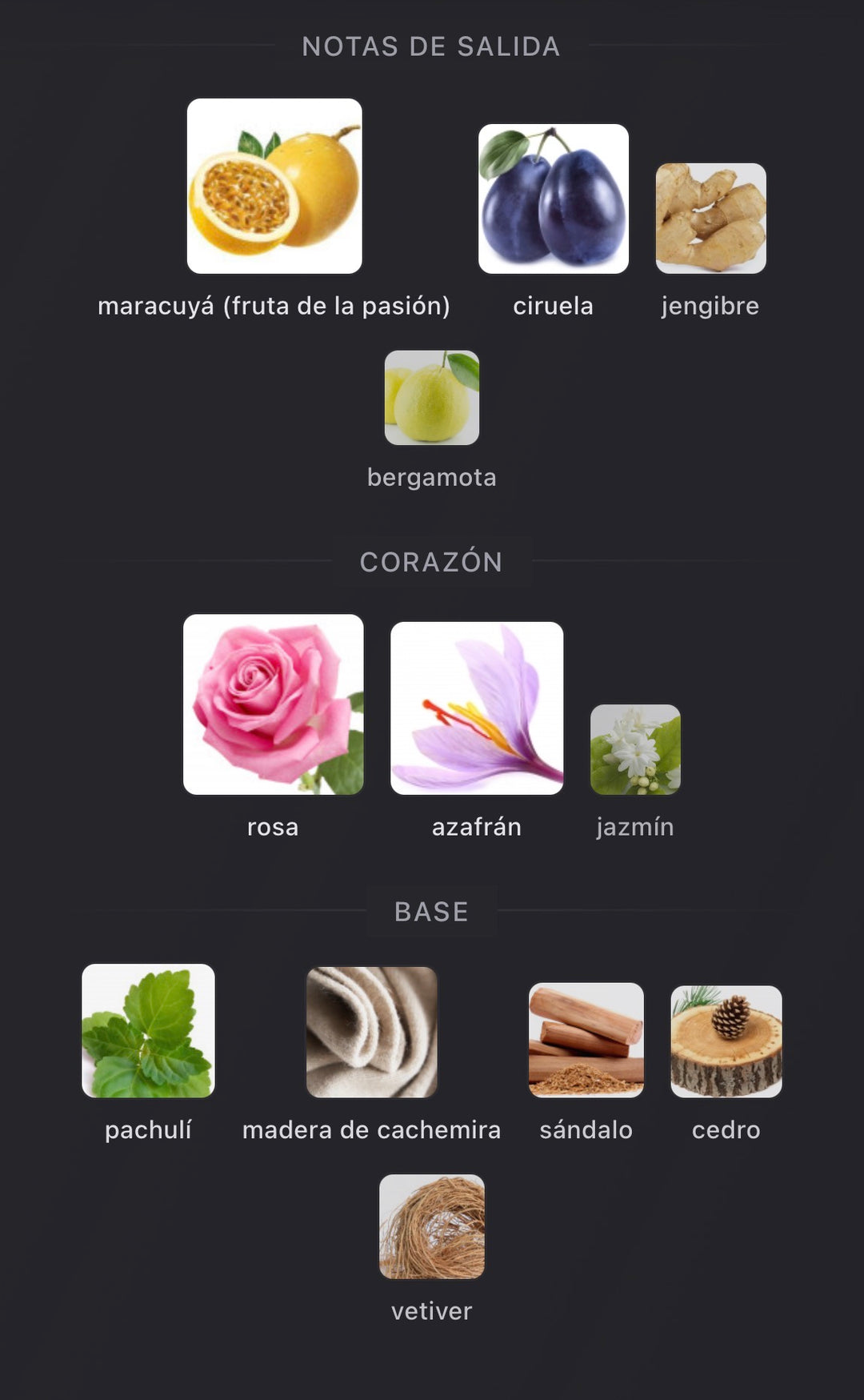 Notas olfativas de Lovers de Fragrance du Bois
