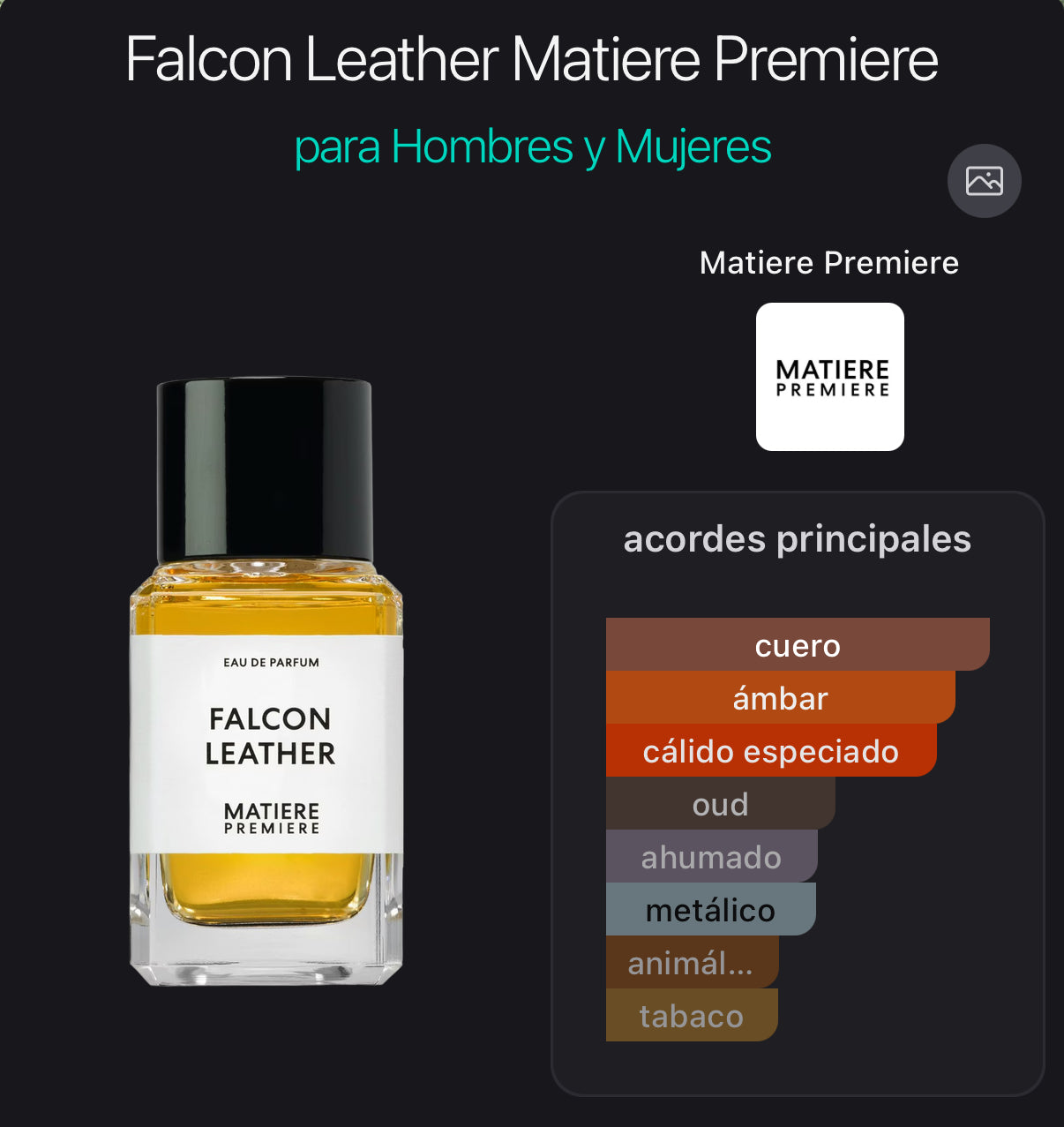 Falcon Leather Eau de Parfum Matiere Premiere 100 ml (Preventa)