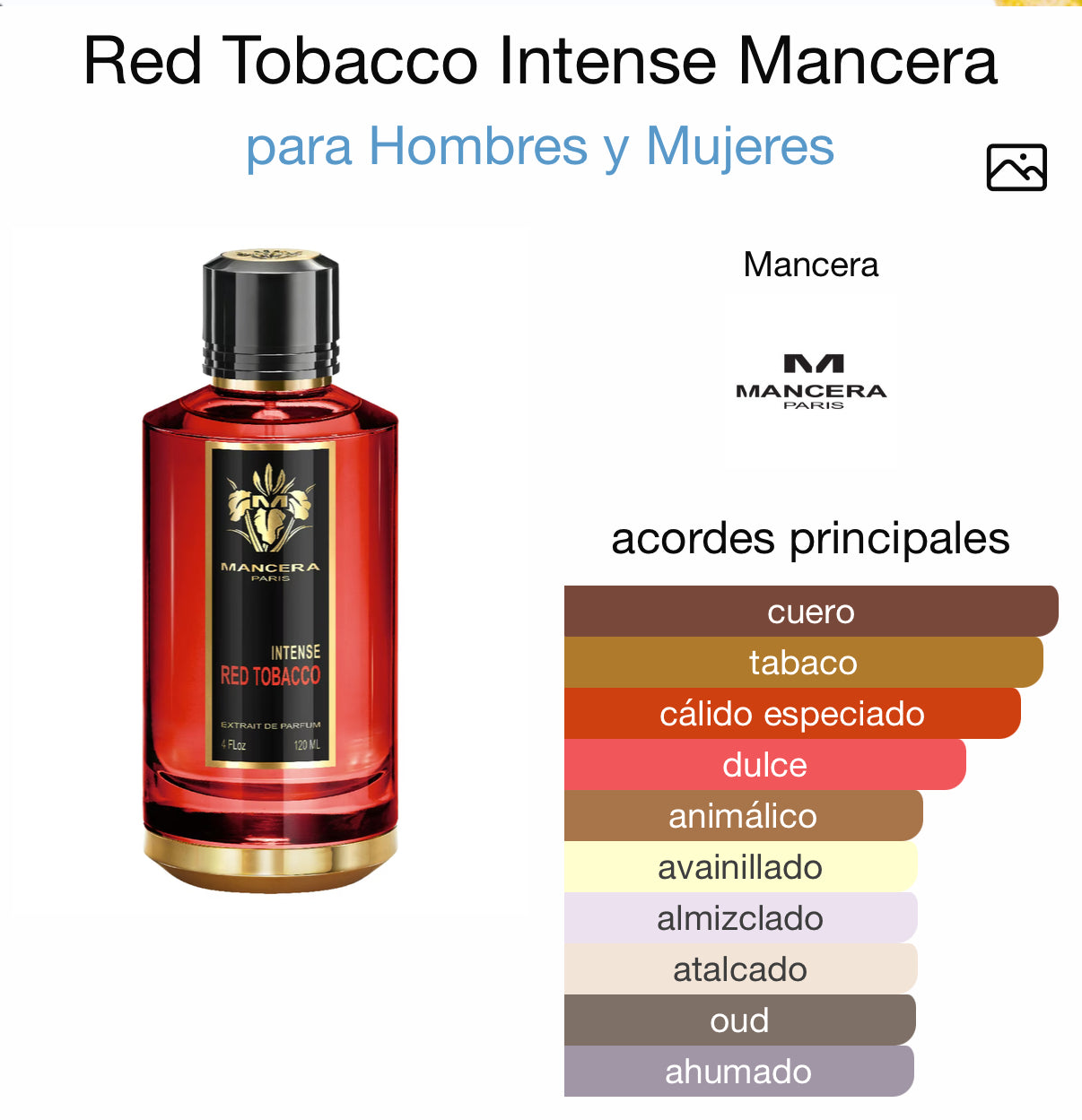 Mancera Red Tobacco Intense 125 ml