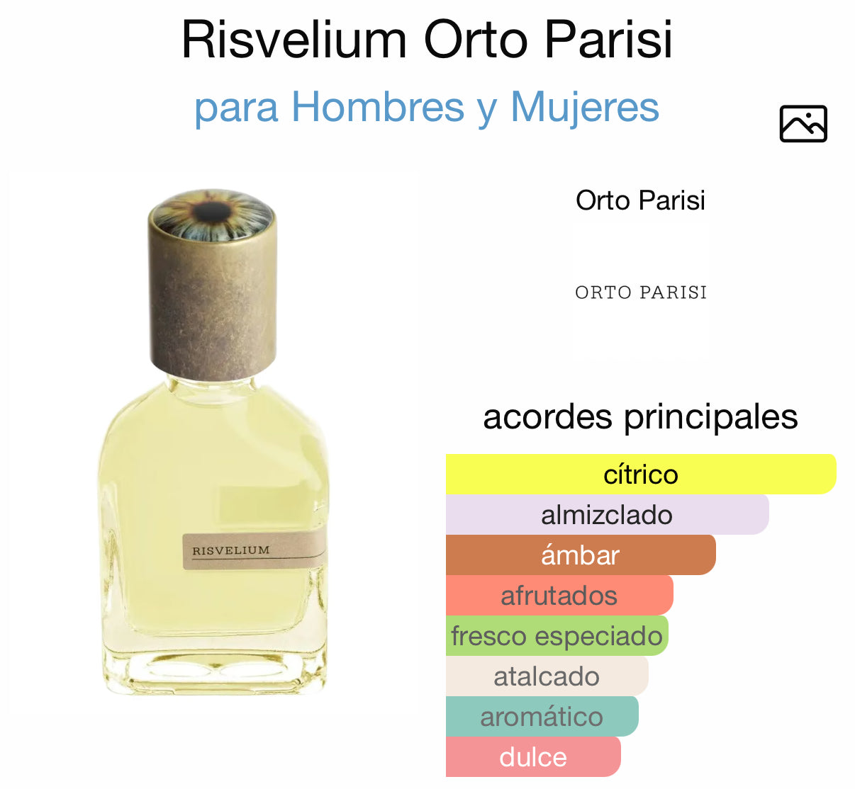 Risvelium Extrait de Parfum Orto Parisi 50 ml