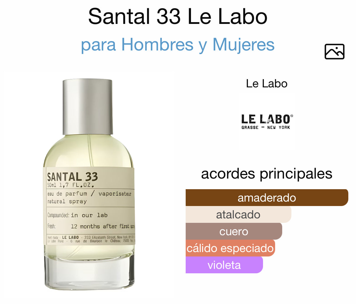 Santal 33 Eau de Parfum Le Labo
