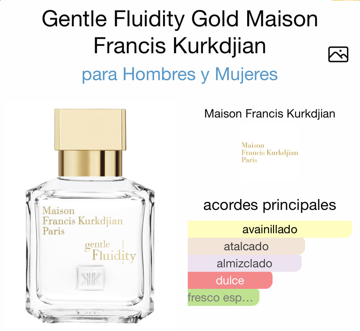 Gentle Fluidity Gold Maison Francis Kurkdjian 70 ml