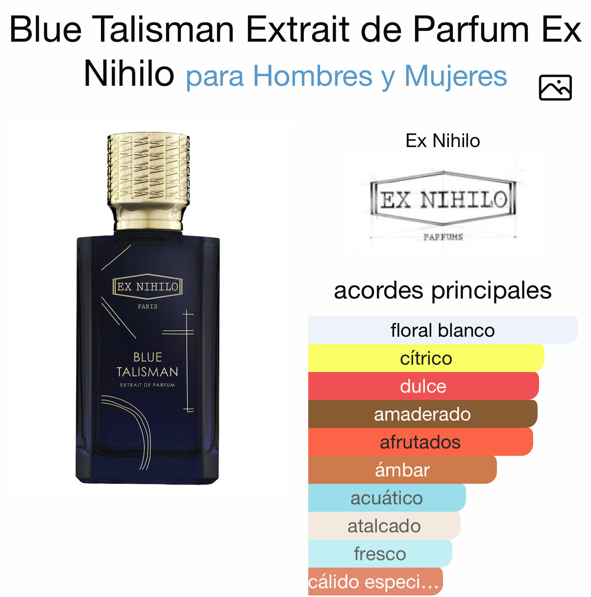 Blue Talisman Extrait de Parfum Ex-Nihilo (Preventa)