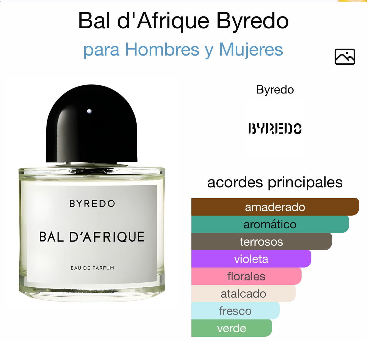 Bal D’ Afrique Eau de Parfum 100 ml Byredo