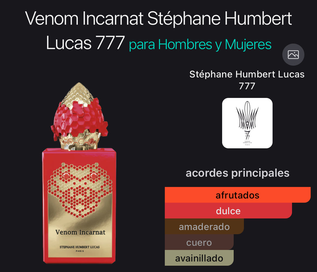 Acordes principales de Venom Incarnat de Stéphane Humbert Lucas