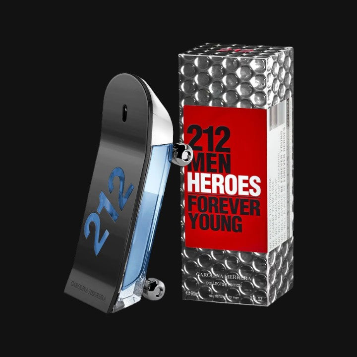 212 Heroes de Carolina Herrera con frasco y caja