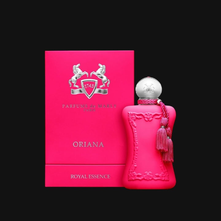 Oriana de Parfums de Marly con frasco y caja